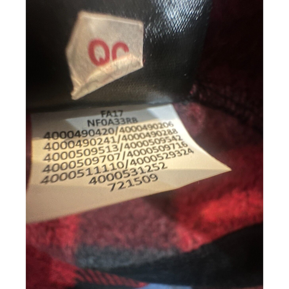 The North Face Crescent Buffalo Plaid Fleece Toggle Hooded Pullover Womens Small - Picture 12 of 16